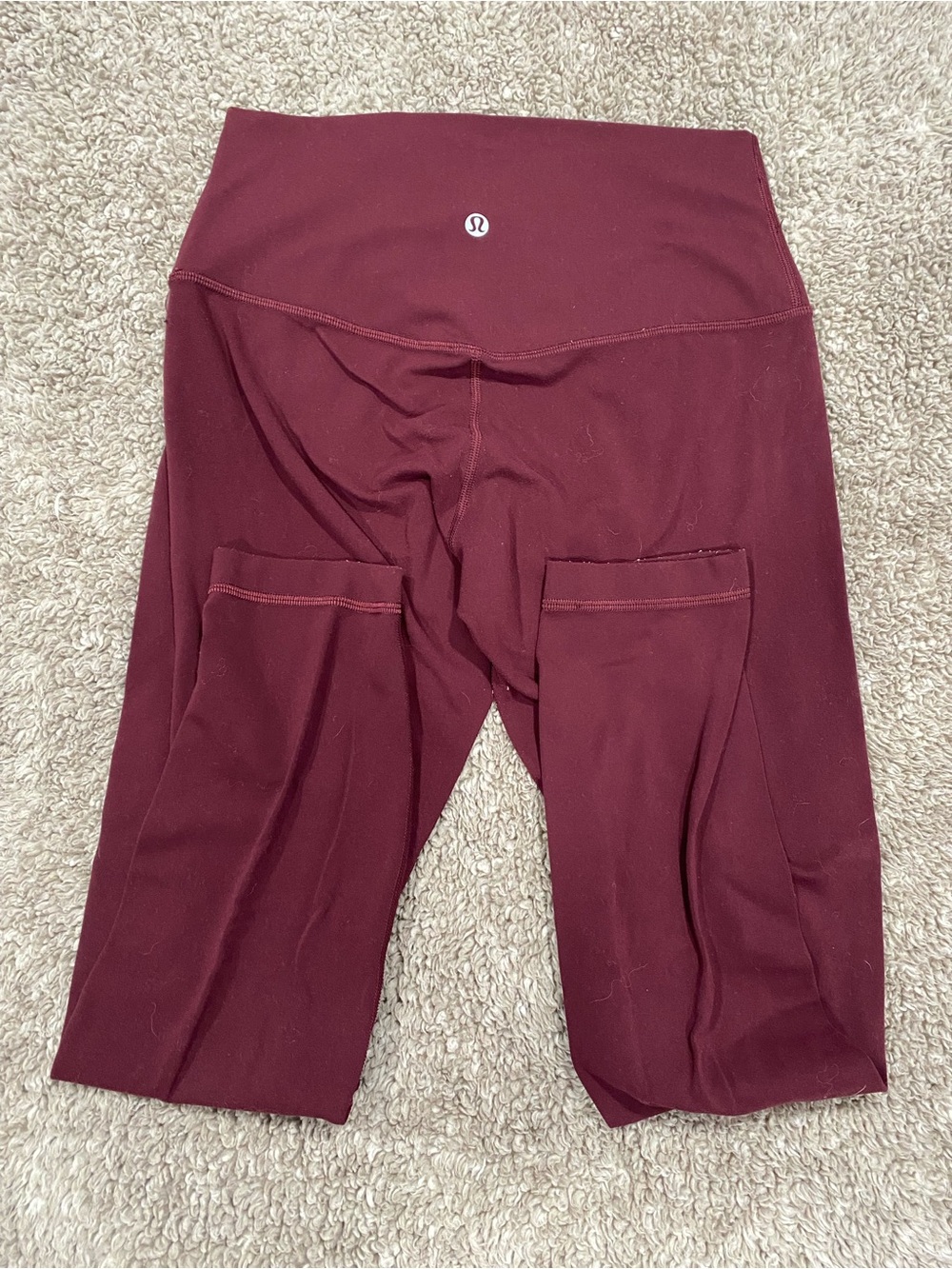 lululemon athletica Burgundy High-Rise Crop Leggings